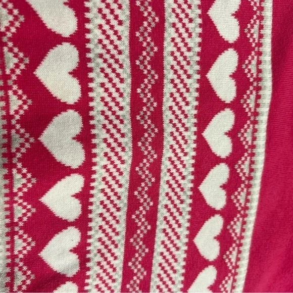 Vintage Tommy Hilfiger Heart Sweater Crew Neck Pink Sz Large - Picture 6 of 10